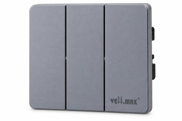 3 Gang 2 Way Vellmax Grey Switch 5003 Series