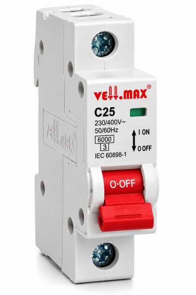 25A Miniature Circuit Breaker (MCB) Vellmax