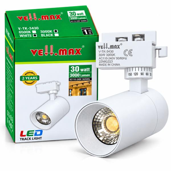 30W Track Light Rail Vellmax WH/WW 3430 Series