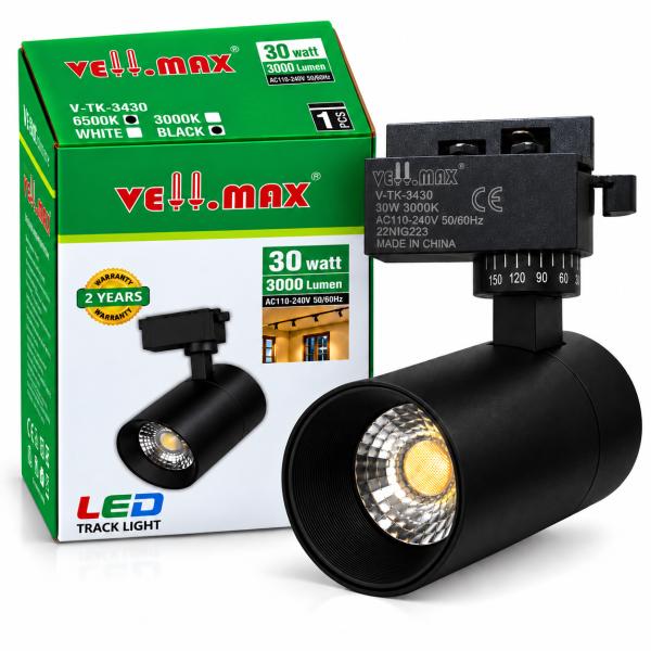 30W Track Light Rail Vellmax BK/WH 3430 Series