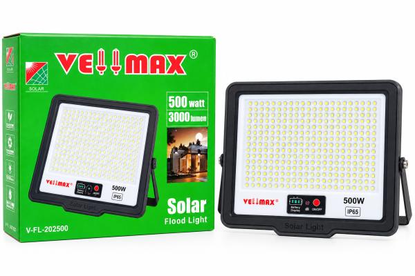 Vellmax Solar LED Flood Light with Sensor – 500W