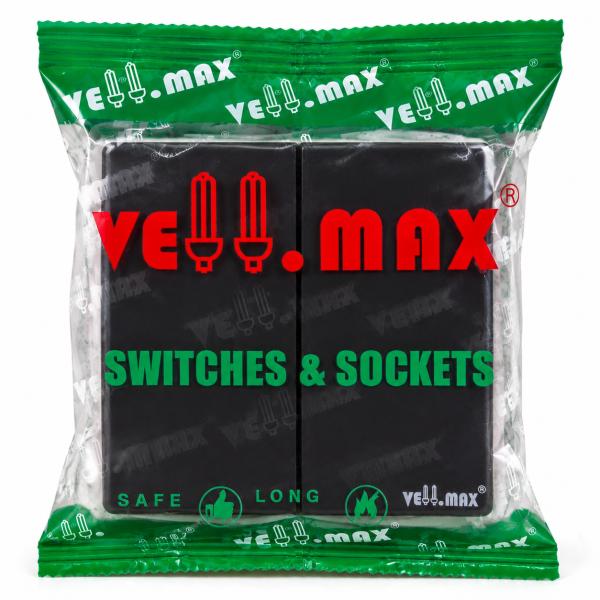 2 Gang 2 Way Vellmax Black Switch 6102 Series
