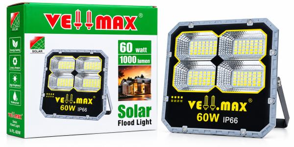 Vellmax Solar LED Flood Light – 60W