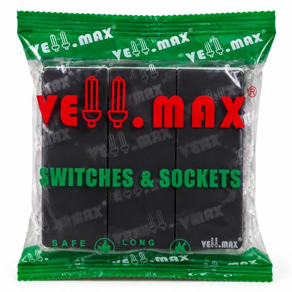 3 Gang 2 Way Vellmax Black Switch 6103 Series