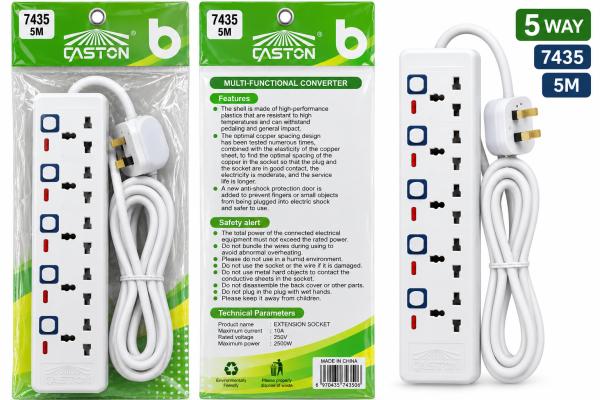 5 Way Caston Extension 5M Socket ST-7435