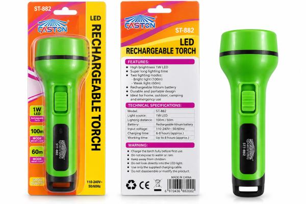 Caston ST-882 LED Rechargeable Torch