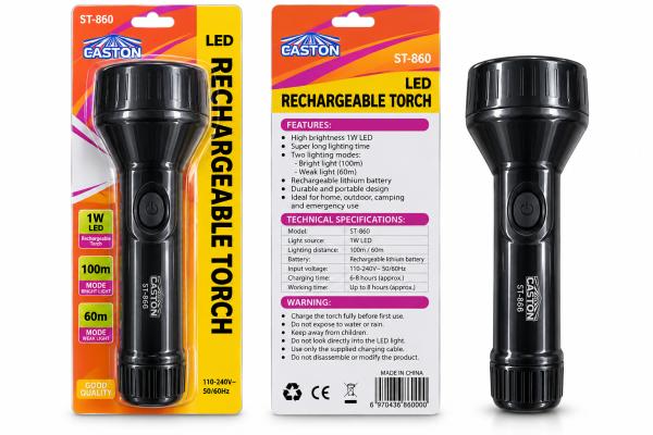 Caston ST-860 LED Rechargeable Torch