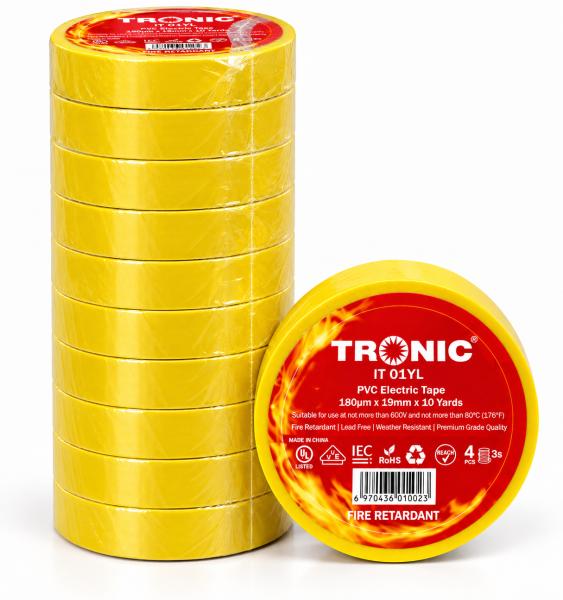 10Yards Tronic PVC Electric Tape IT 01YL Roll