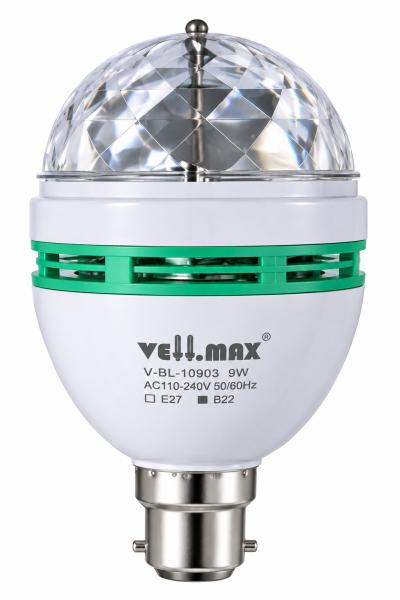 9W Rotating Bulb RGB Vellmax V-BL-10903