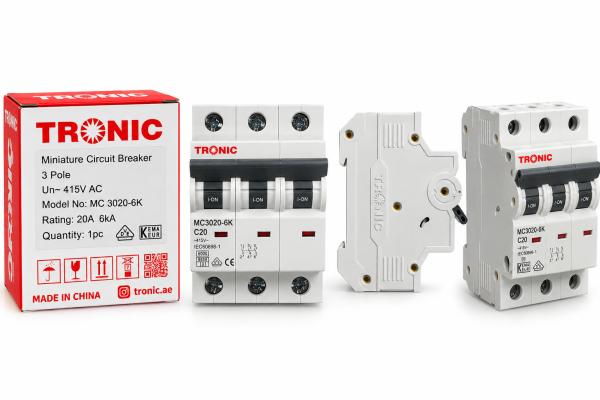 20A 3 Pole MCB Miniature Circuit Breaker Tronic MC 3020-6K C20