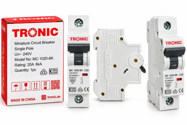 20A Single Pole MCB Miniature Circuit Breaker Tronic MC 1020-6K C20