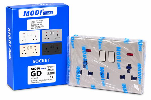 MODI TWIN SOCKET WITH USB TYPE C 