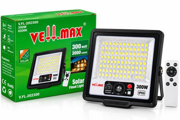 300W Vellmax Solar LED Flood Light Sensor V-FL-202300