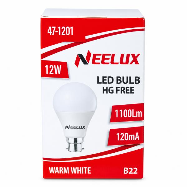 12W B22 NEELUX WARM WHITE