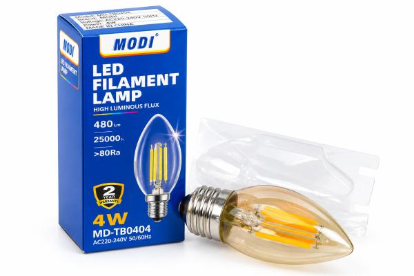 4W LED CANDLE BULB MODI  E27 AMBER TB0404 2700K