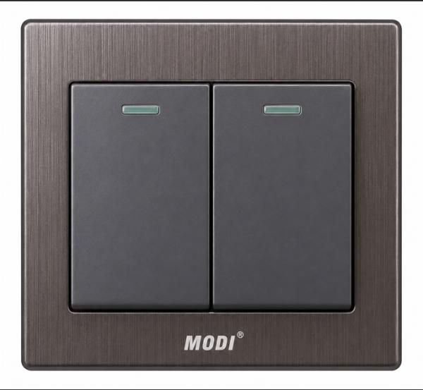 2GANG 2WAY SWITCH GREY M1 MODI FE003