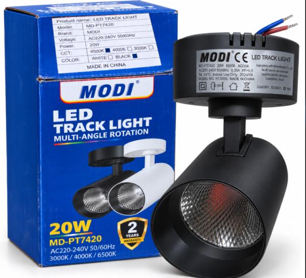 20W Tracklight Surface Modi 7420 BK/WH