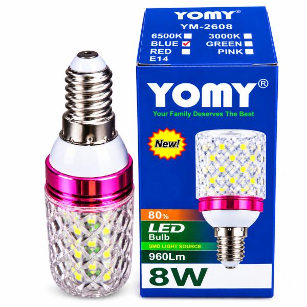 Yomy 8W LED Crystal Bulb (Blue Light), E14