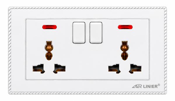 LINEAR WHITE TWIN SOCKET