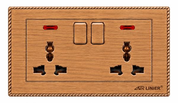 TWIN SOCKET LINEAR WOODEN