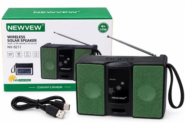 WIRELESS SOLAR SPEAKER NEWVEW NV-9211