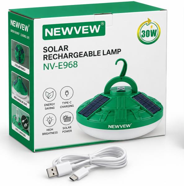 Newvew NV-E968 30W Solar Rechargeable Lamp