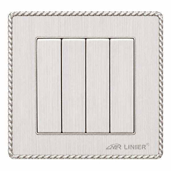 Linier White 4 Gang 2 Way Switch