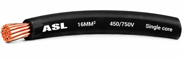 16MM ASL SINGLE BLACK PER METER