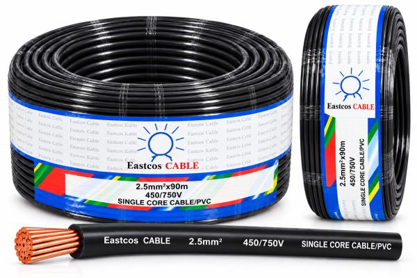 2.5MM Eastcos Cable SINGLE BLACK 90 METER ROLL