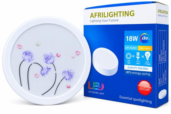 18W SURFACE PANEL WHITE FLOWER AFRILIGHT