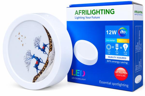 12W SURFACE PANEL WHITE DEER AFRILIGHT