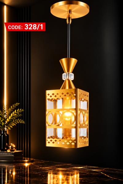 Gold Crystal Pendant Light Code 328/1