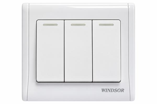3 GANG 2 WAY PIONEER WHITE WINDSOR