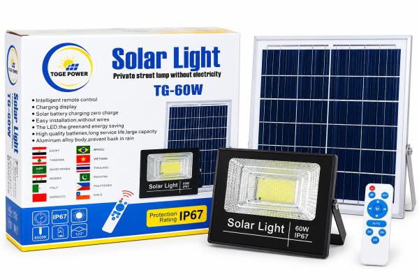 TOGE 60W SOLAR FLOODLIGHT