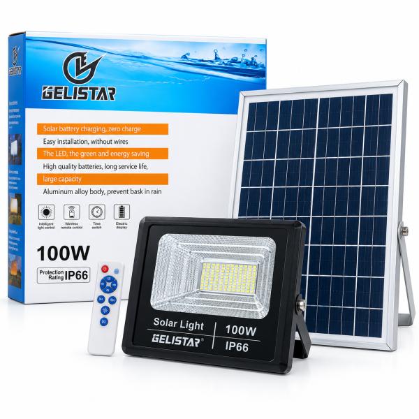 Gelistar 100W Solar Flood Light