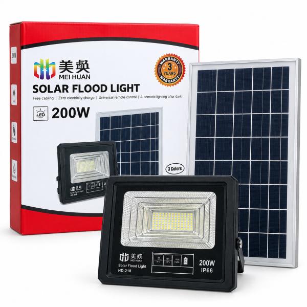Mei Huan 200W Solar Flood Light 3 Color