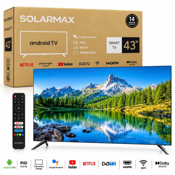Solarmax 43" Frameless Android Smart TV