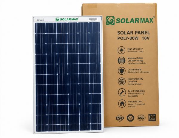 SolarMax 80W 18V Poly Crystalline Solar Panel
