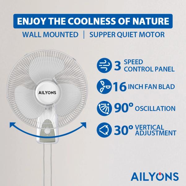 Ailyons FW-1631 Wall Fan