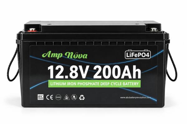 Amp Nova 12.8V 200Ah 2.56kWh  LiFePO4 Lithium Battery 