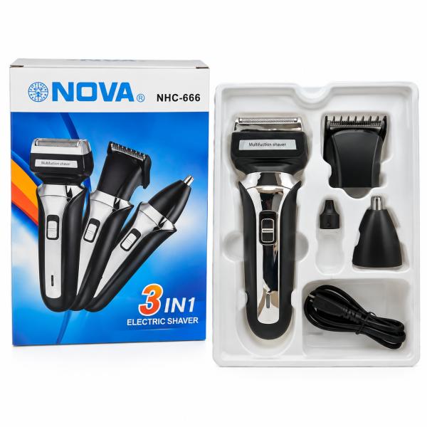 NOVA NHC-666 3-in-1 Rechargeable Grooming Kit
